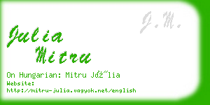 julia mitru business card